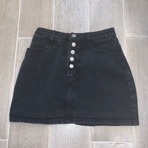 Black Denim Skirt